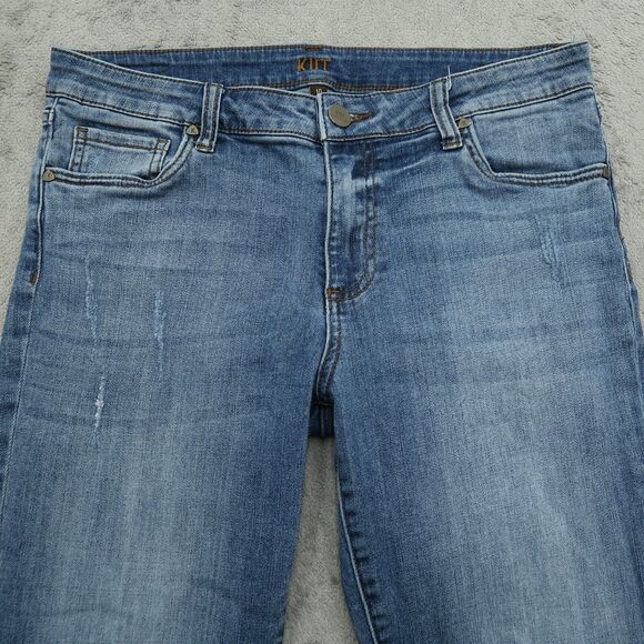 KUT from the Kloth Jeans Women's 10 Mid-Rise Skinny Leg 26" Inseam Distressed - Picture 14 of 16